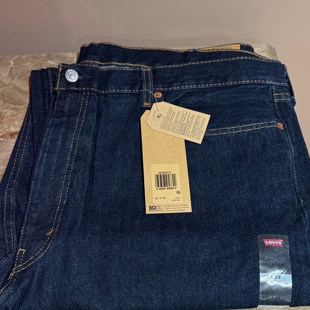 Levi's Men's Deep Indigo Slim Straight Jeans